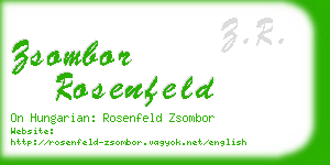 zsombor rosenfeld business card